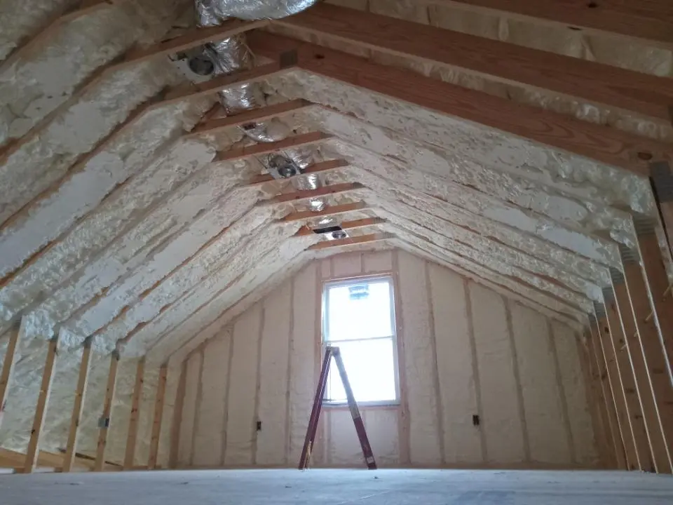 Spray foam roofing application for Crawl Space Insulation project in Lodi